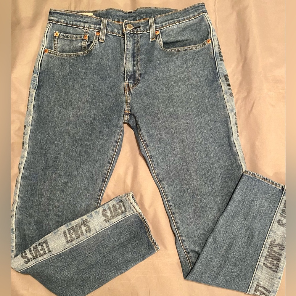 Mens Levis Hi-Ball Roll Logo Stripe Jeans